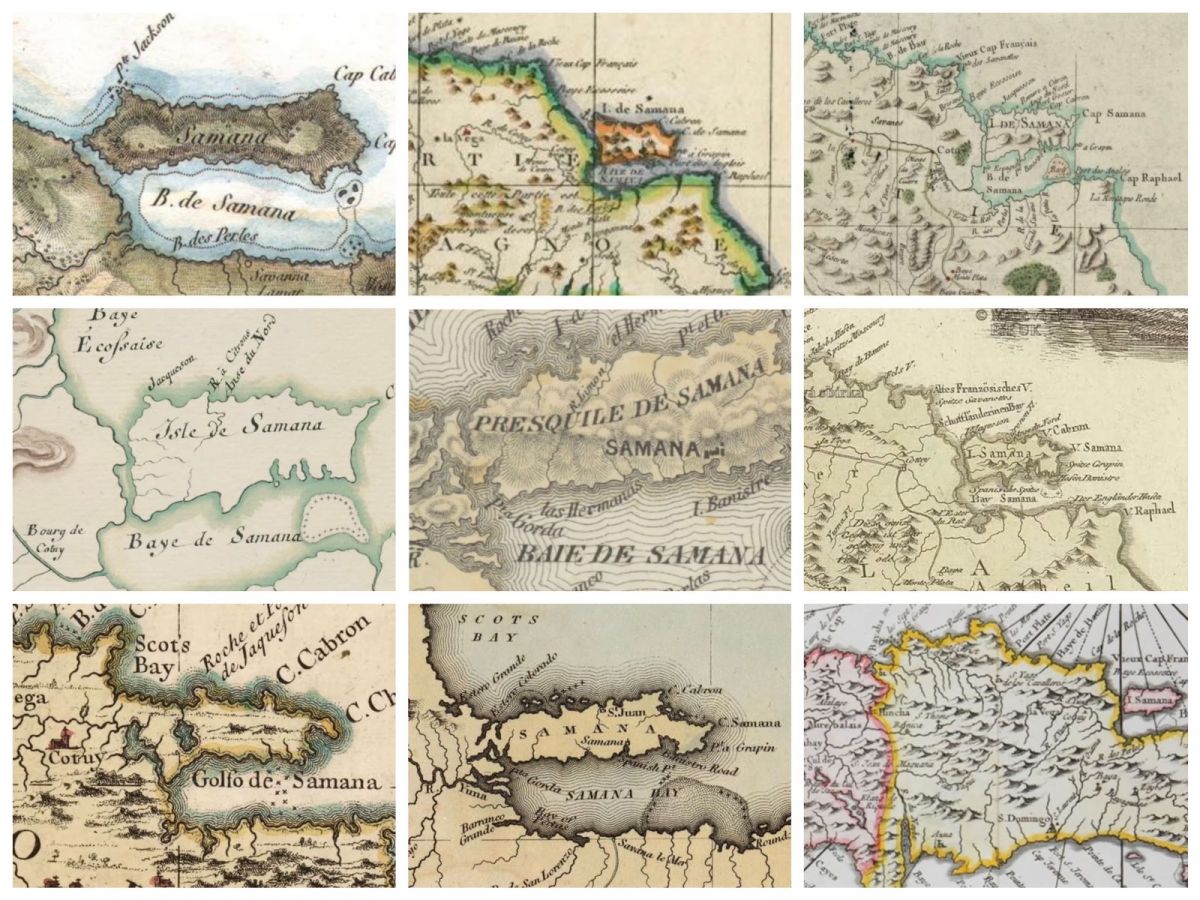 Geschichte von Samana Alte Karten