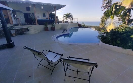 Tropical-garden villa with ocean-views