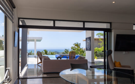 Hill top modern villa with ocean view