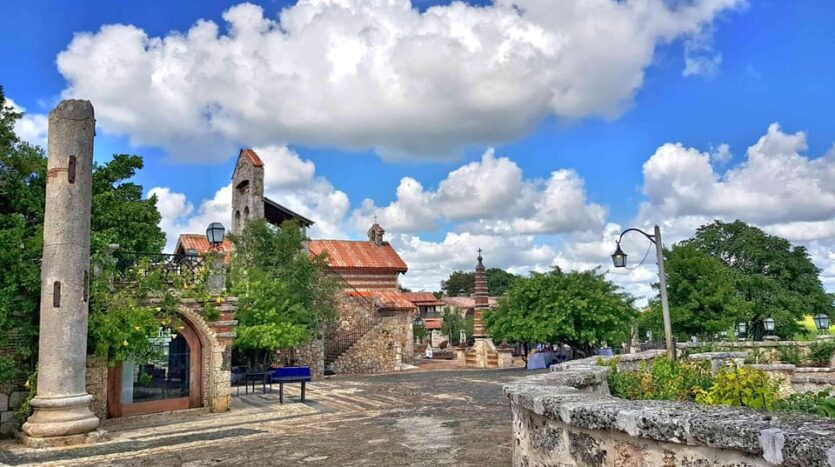 Stone architecture and amphitheater of Altos de Chavón, a cultural gem in La Romana, Dominican Republic