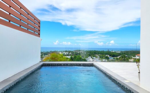 Oceanview 4BR villas in a central residence above the town
