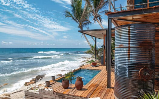 Stunning sunset view from a private villa in the Dominican Republic