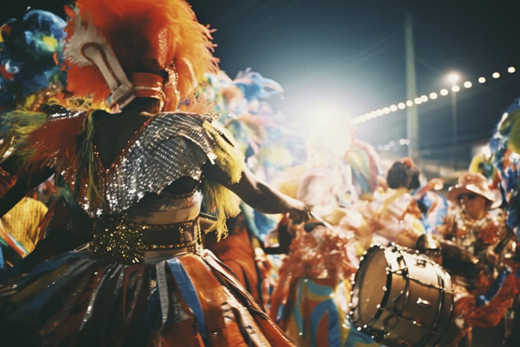 Musicians performing at the Merengue Festival in the Dominican Republic, celebrating the country's iconic dance and music.