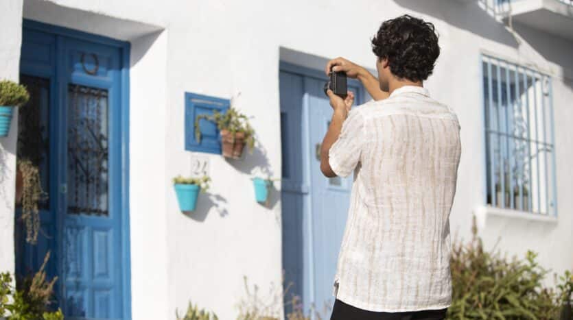 Tourists exploring a popular neighborhood in the Dominican Republic, ideal for vacation rentals.
