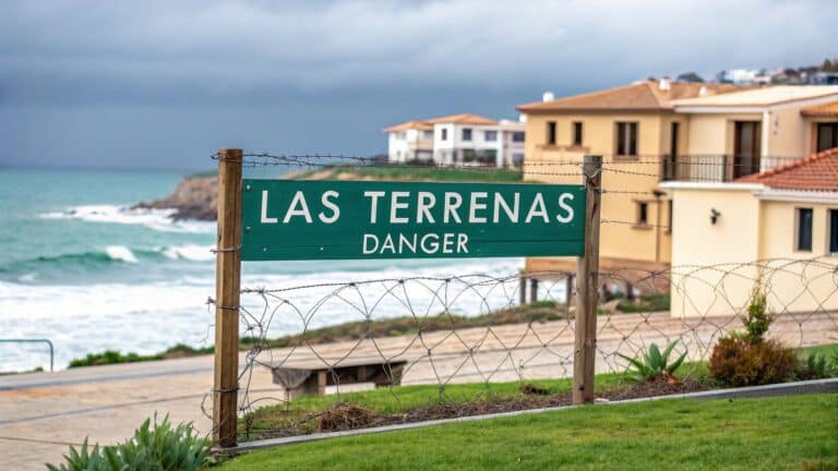 las terrenas danger warning sign