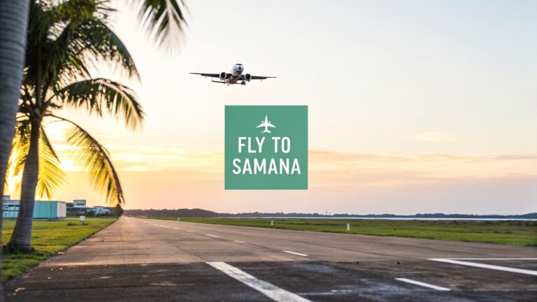 flying to samana dominican republic tropical flight