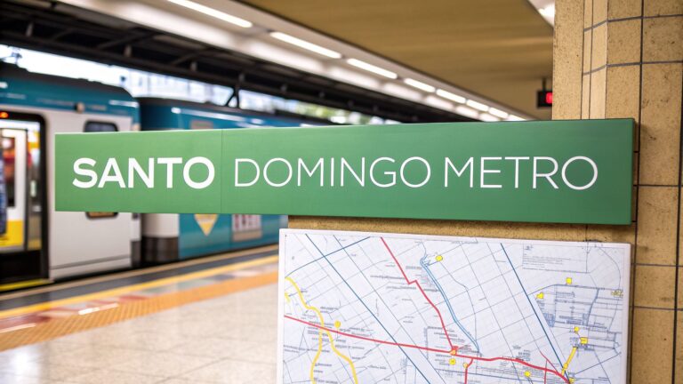 santo domingo metro metro sign