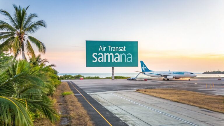 air transat samana airport sunset